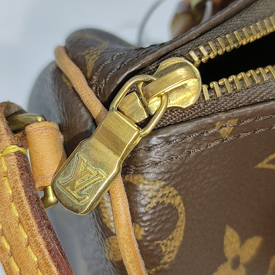 SPEEDY Nano Monogram Coated Canvas Brown