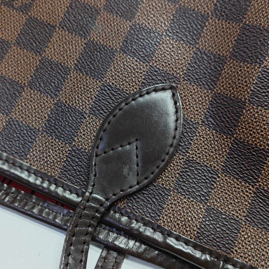 NEVERFULL MM Damier Ebene Coated Canvas Brown
