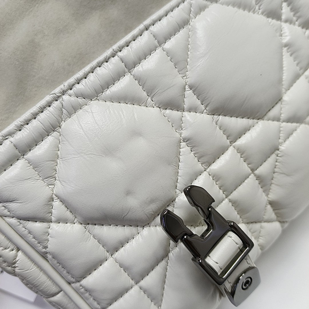 Diorcamp Small Cannage Calfskin White