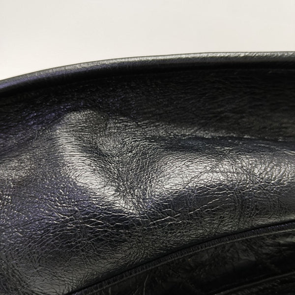 NIKI Medium Chevron Calfskin Black
