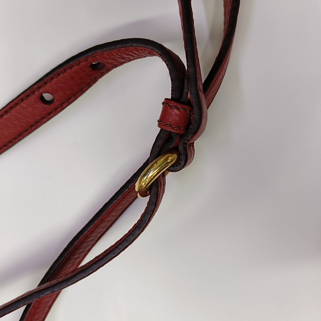 Leather Shoulder Bag Orange