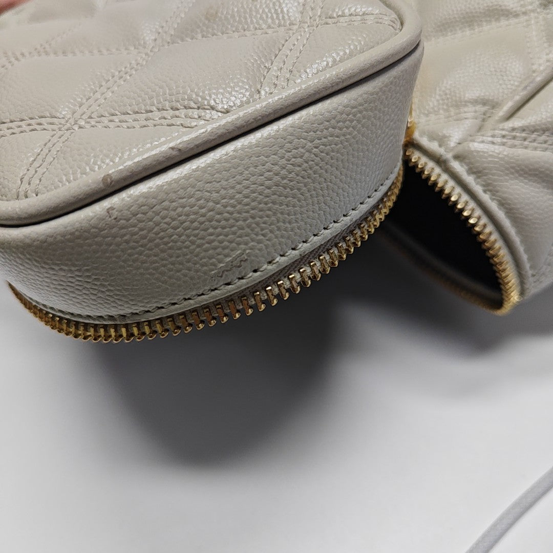 80'S VANITY Quilted Calfskin White
