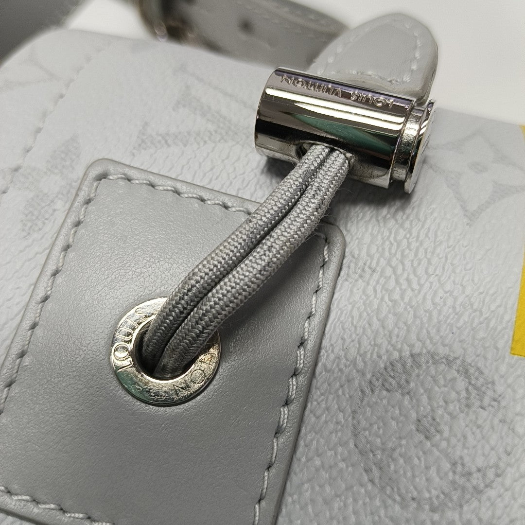 CHALK Monogram Coated Canvas Gray