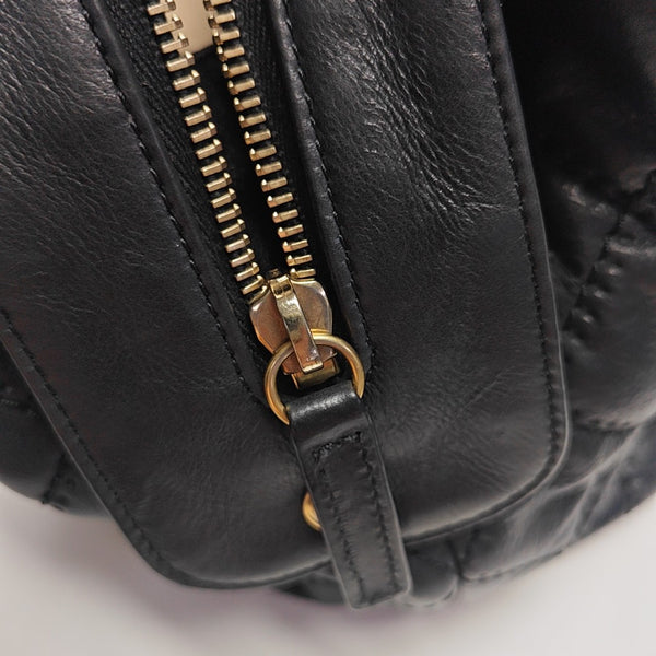Quilted Calfskin Tote Bag Black