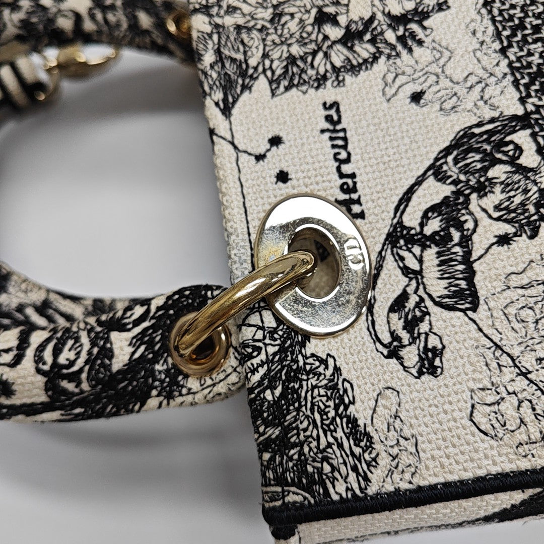 Lady Dior Medium Fabric Beige