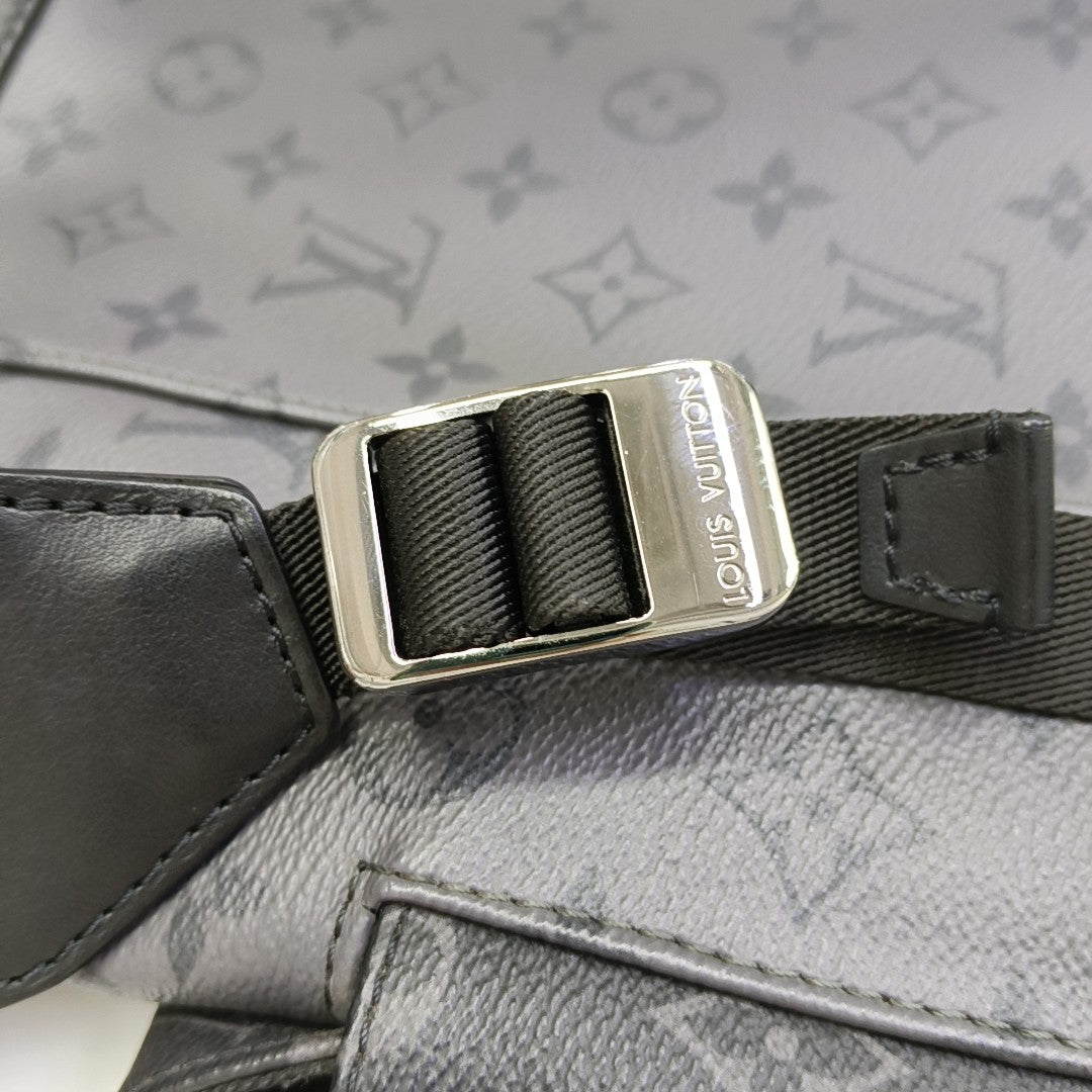 CHRISTOPHER Monogram Coated Canvas Gray
