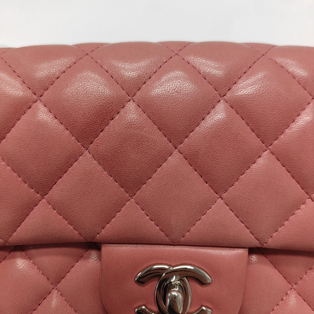 CLASSIC FLAP Mini Quilted Grained Calfskin Pink
