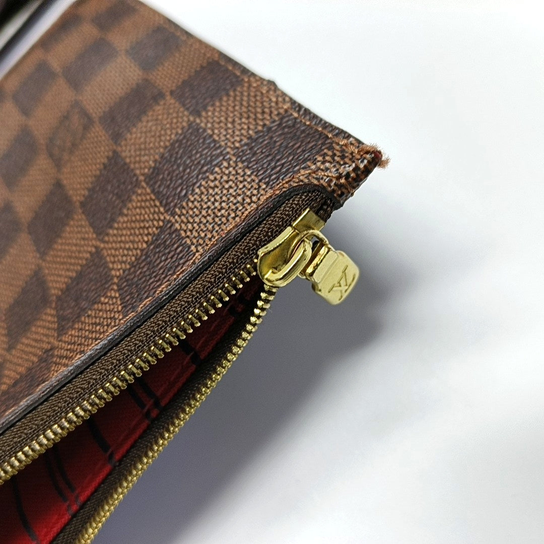 NEVERFULL MM Damier Ebene Coated Canvas Brown