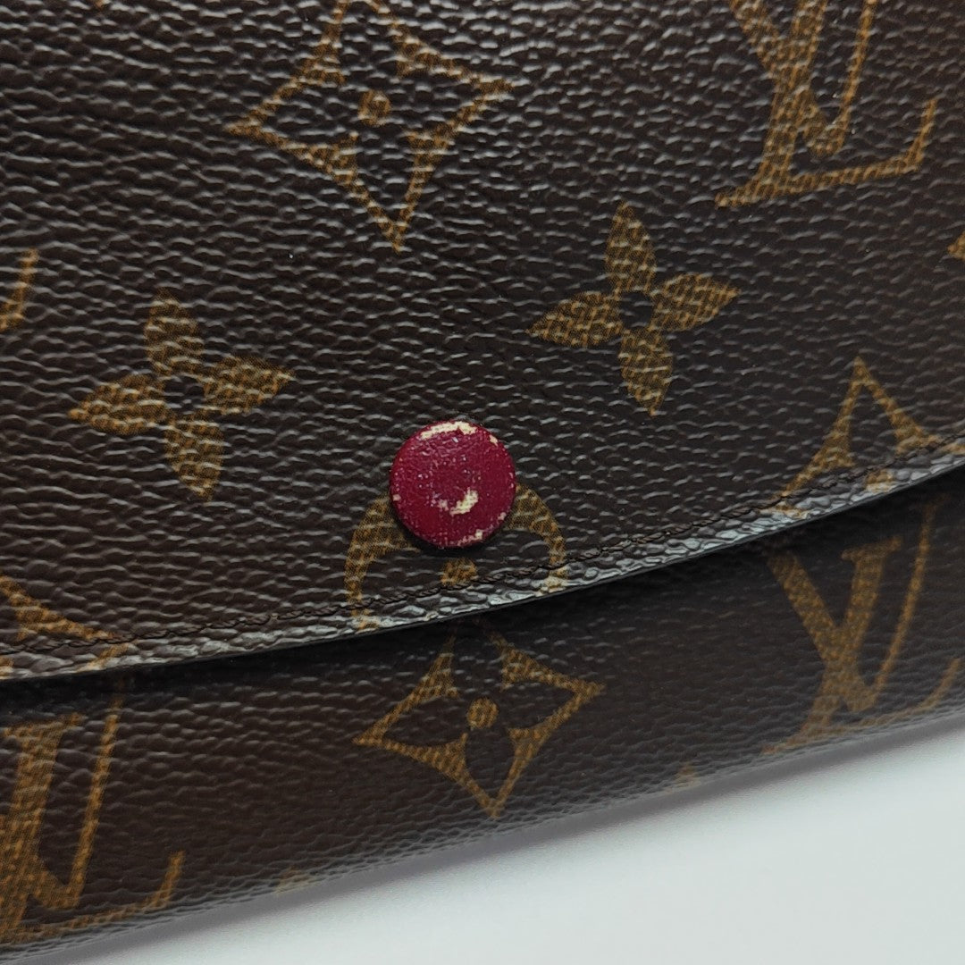 EMILIE Monogram Coated Canvas Brown Wallet