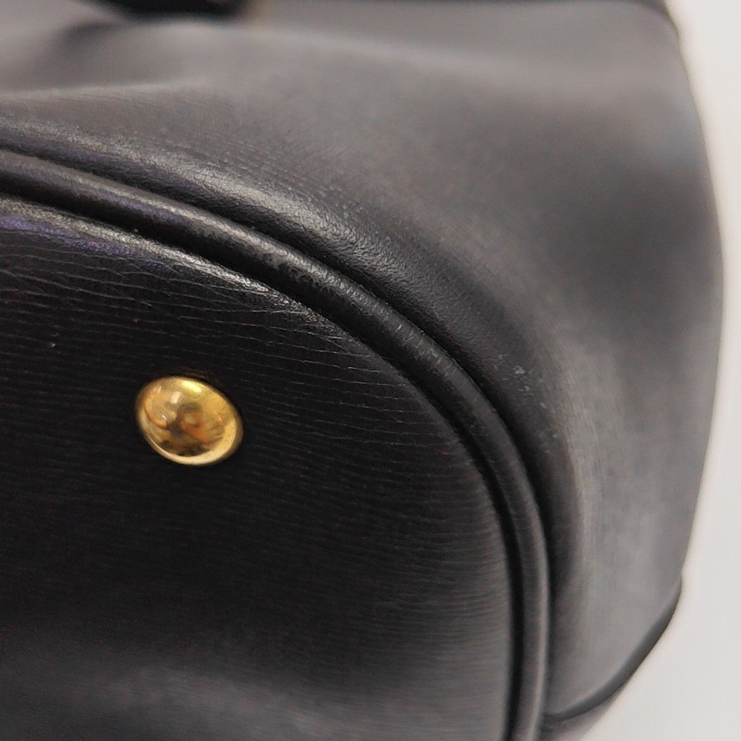 Horsebit Chain Calfskin Black