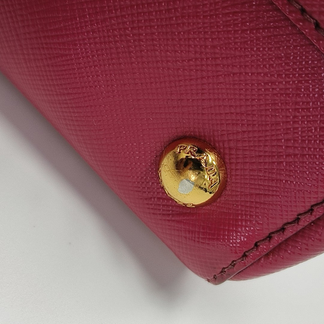 Saffiano Calfskin Top Handle Bag Red