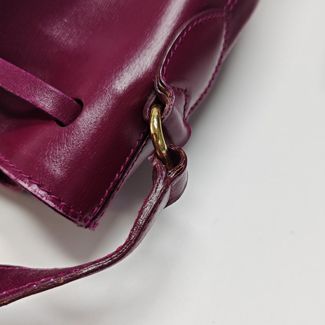Calfskin Bucket Bag Red