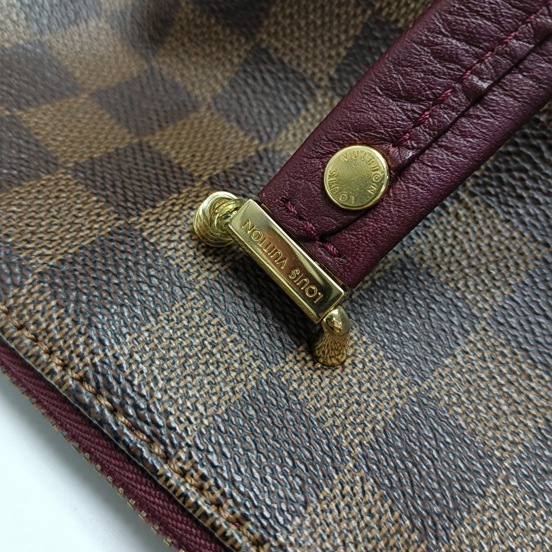 HYDE PARK Damier Ebene Coated Canvas Brown