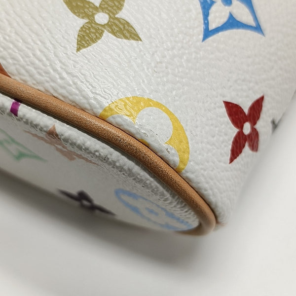 LV × TM Vanity Chain Pouch Monogram Coated Canvas White
