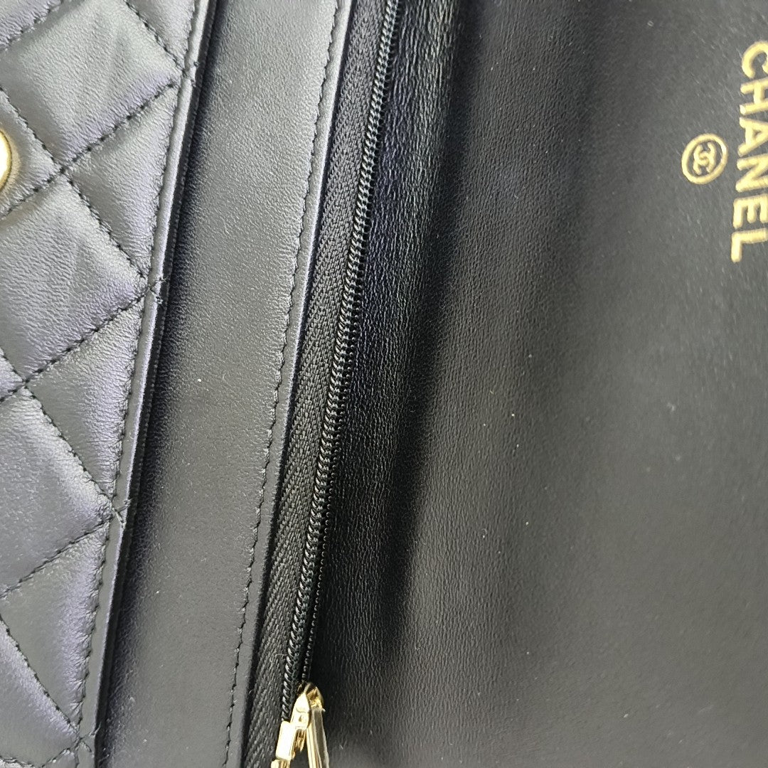 WOC Quilted Lambskin Black