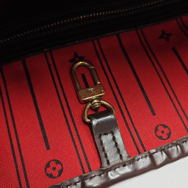 NEVERFULL GM Damier Ebene Coated Canvas Brown