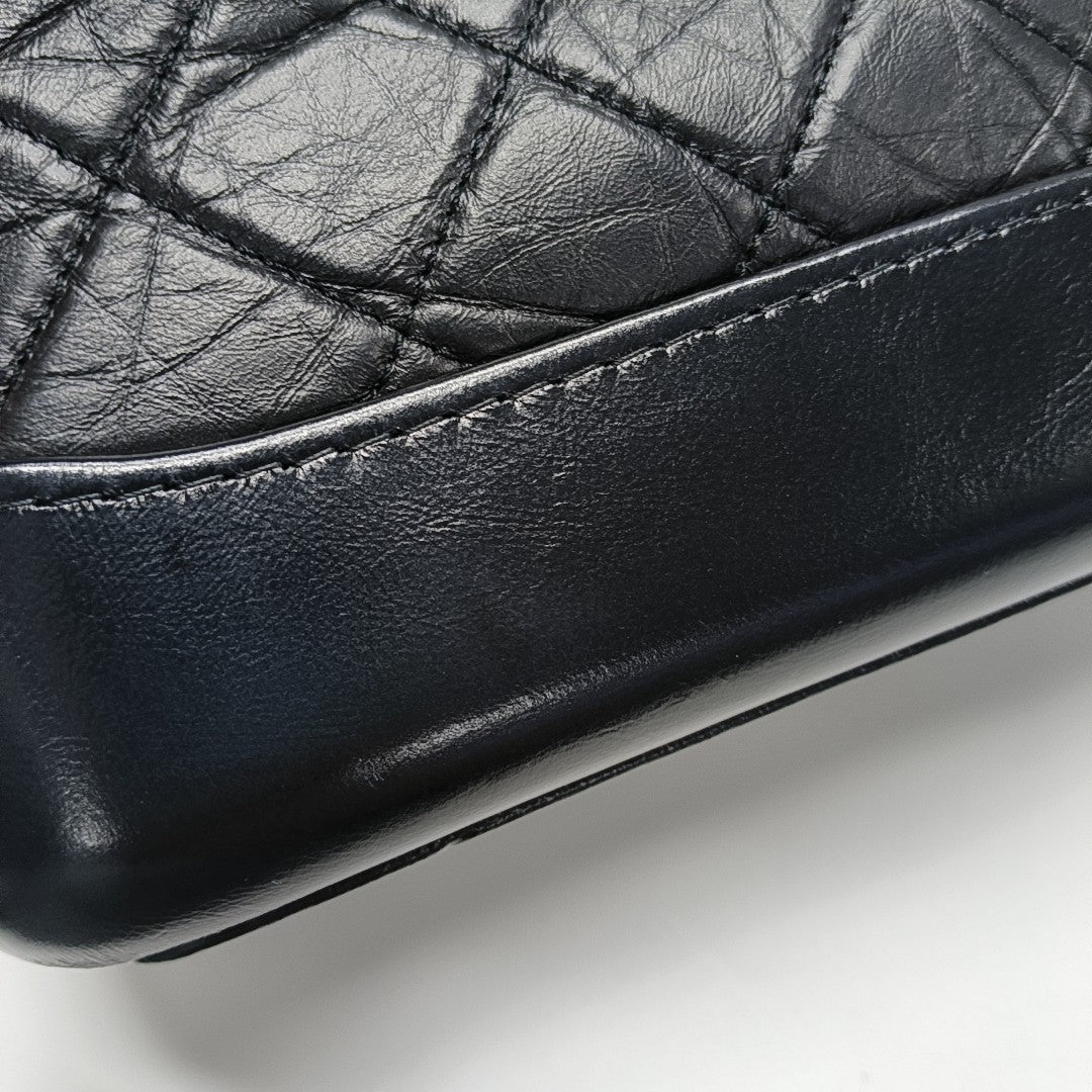 GABRIELLE Small Quilted Calfskin Black