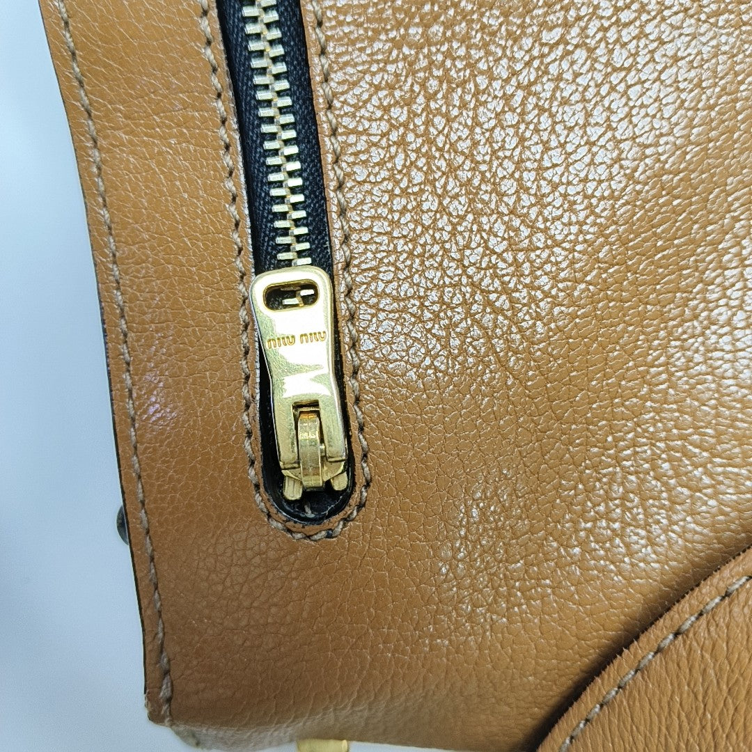 Calfskin Shoulder Bag Gray