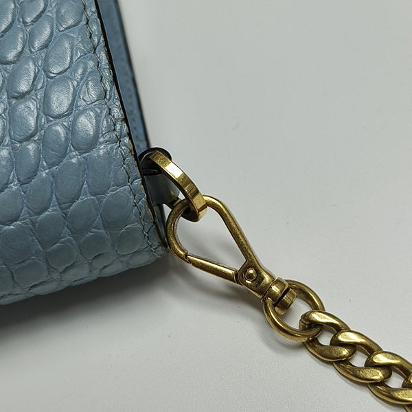 Calfskin Shoulder Bag Blue