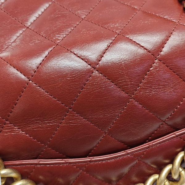 Quilted Calfskin Shoulder Bag Red