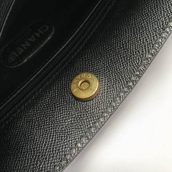 Grained Calfskin Tote Bag Black