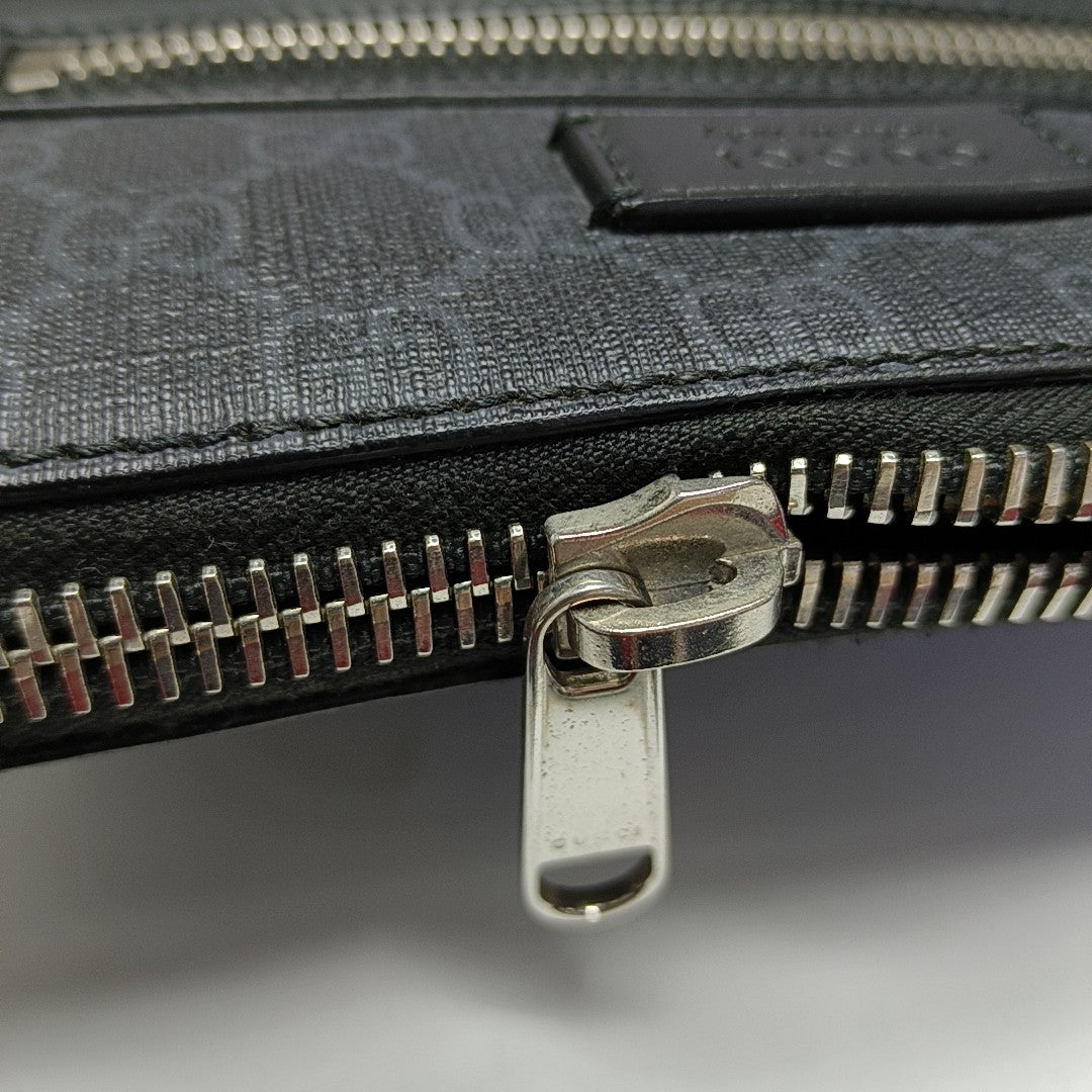 GG Imprime Small Monogram Coated Canvas Black