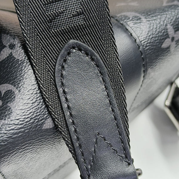 KEEPALL Monogram Coated Canvas Black