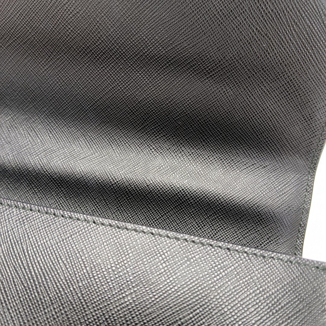 Saffiano Calfskin Shoulder Bag Black