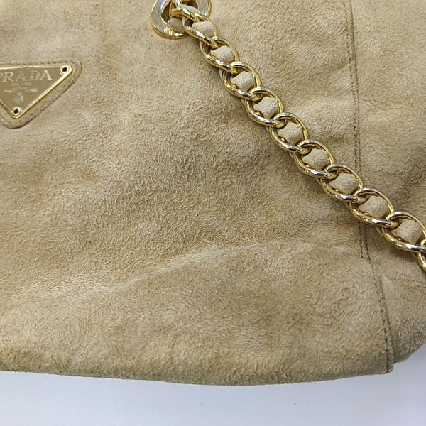 Suede Shoulder Bag Yellow