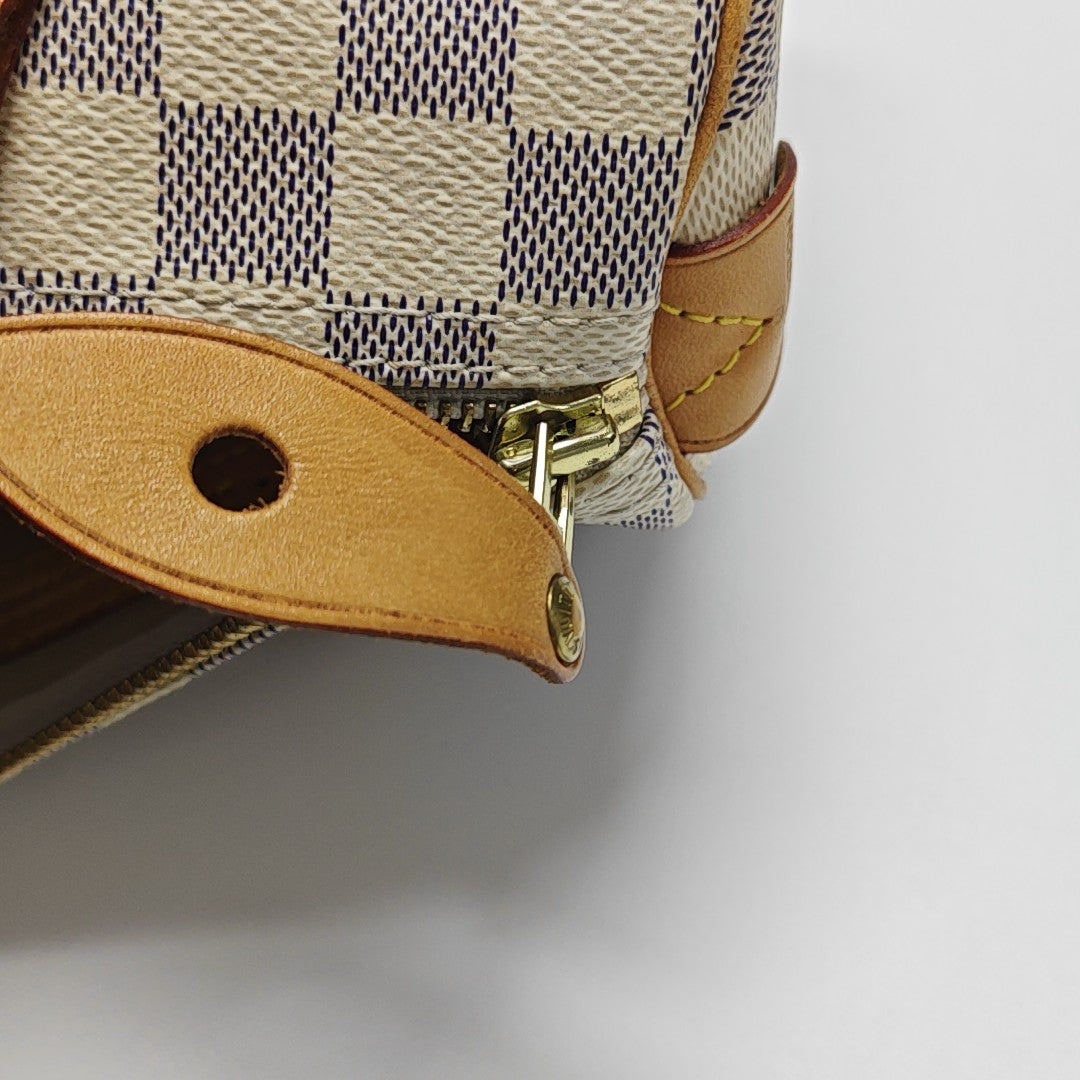 SPEEDY 25 Damier Azur Coated Canvas White
