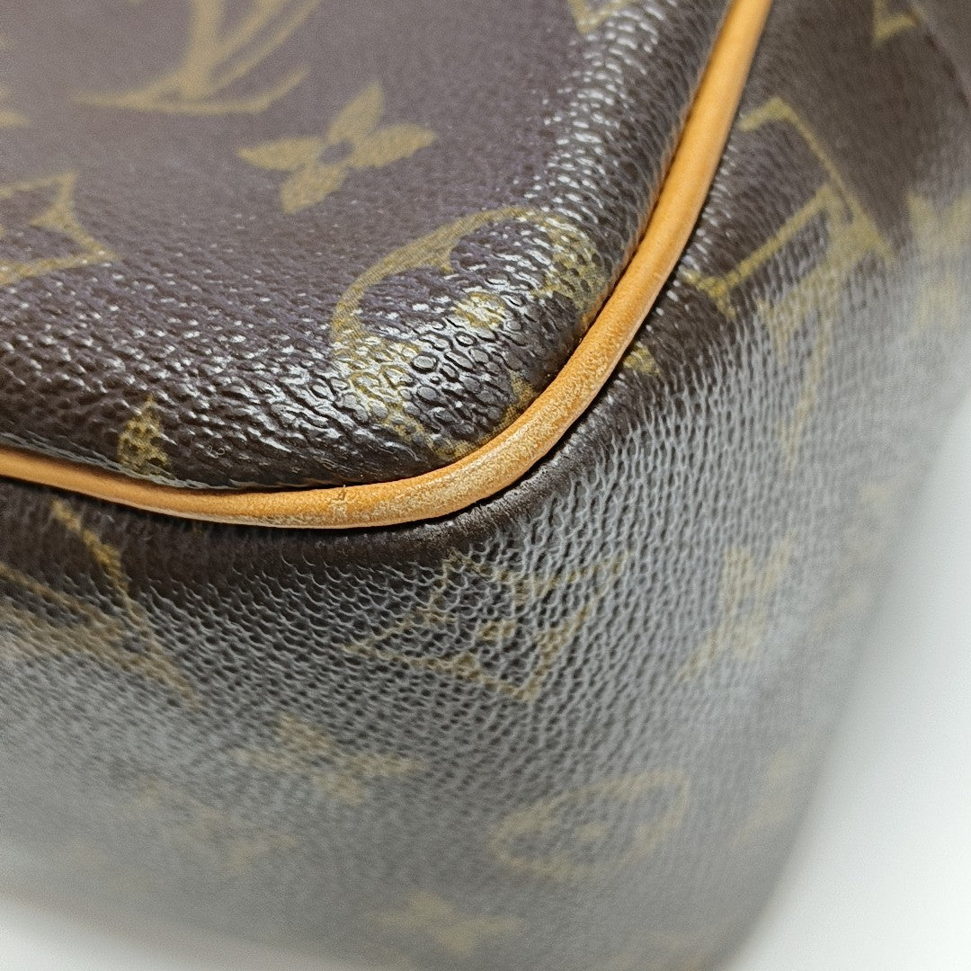 CITE MM Monogram Coated Canvas Brown