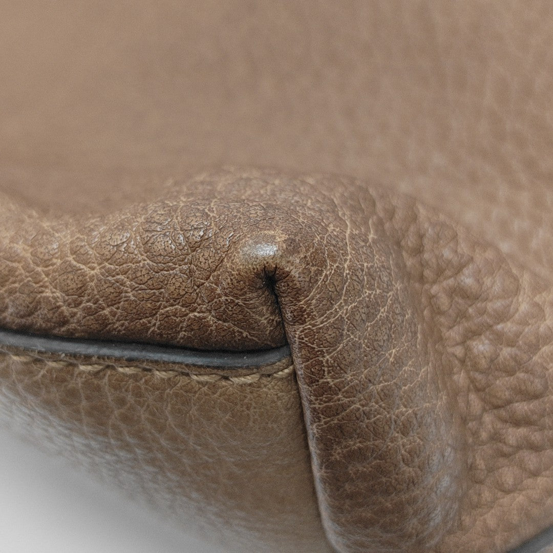 Calfskin Shoulder Bag Brown