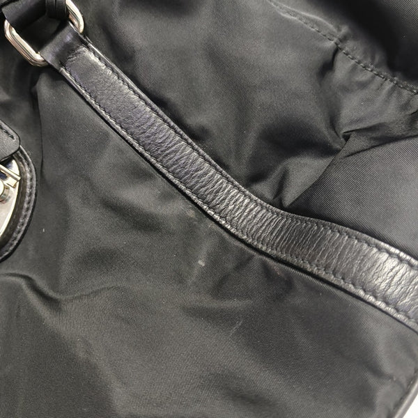 Nylon Shoulder Bag Black