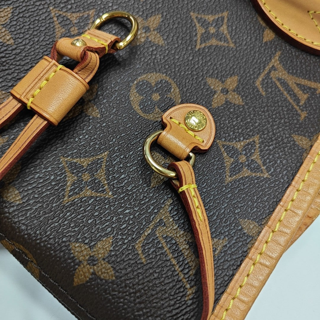 NEVERFULL MM Monogram Coated Canvas Brown