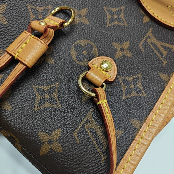 NEVERFULL MM Monogram Coated Canvas Brown