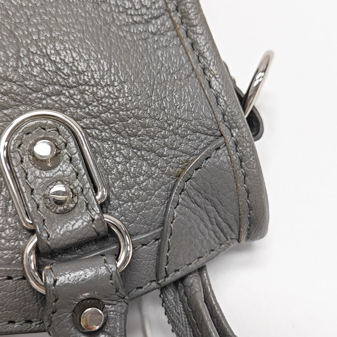 Classic Metallic Edge City Calfskin Gray