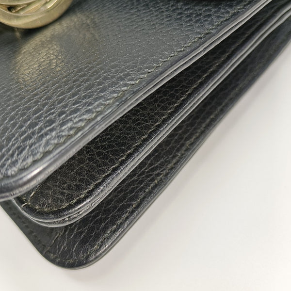 Interlocking G Small Calfskin Black