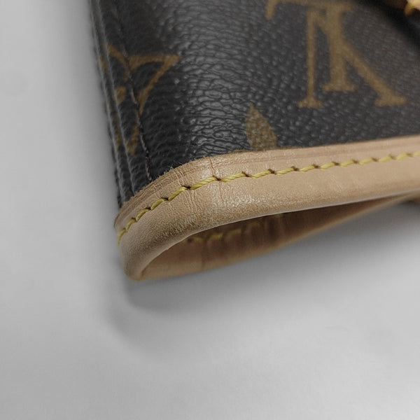 NEVERFULL MM Monogram Coated Canvas Brown