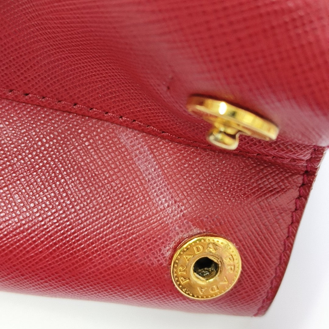 Galleria Large Saffiano Calfskin Red