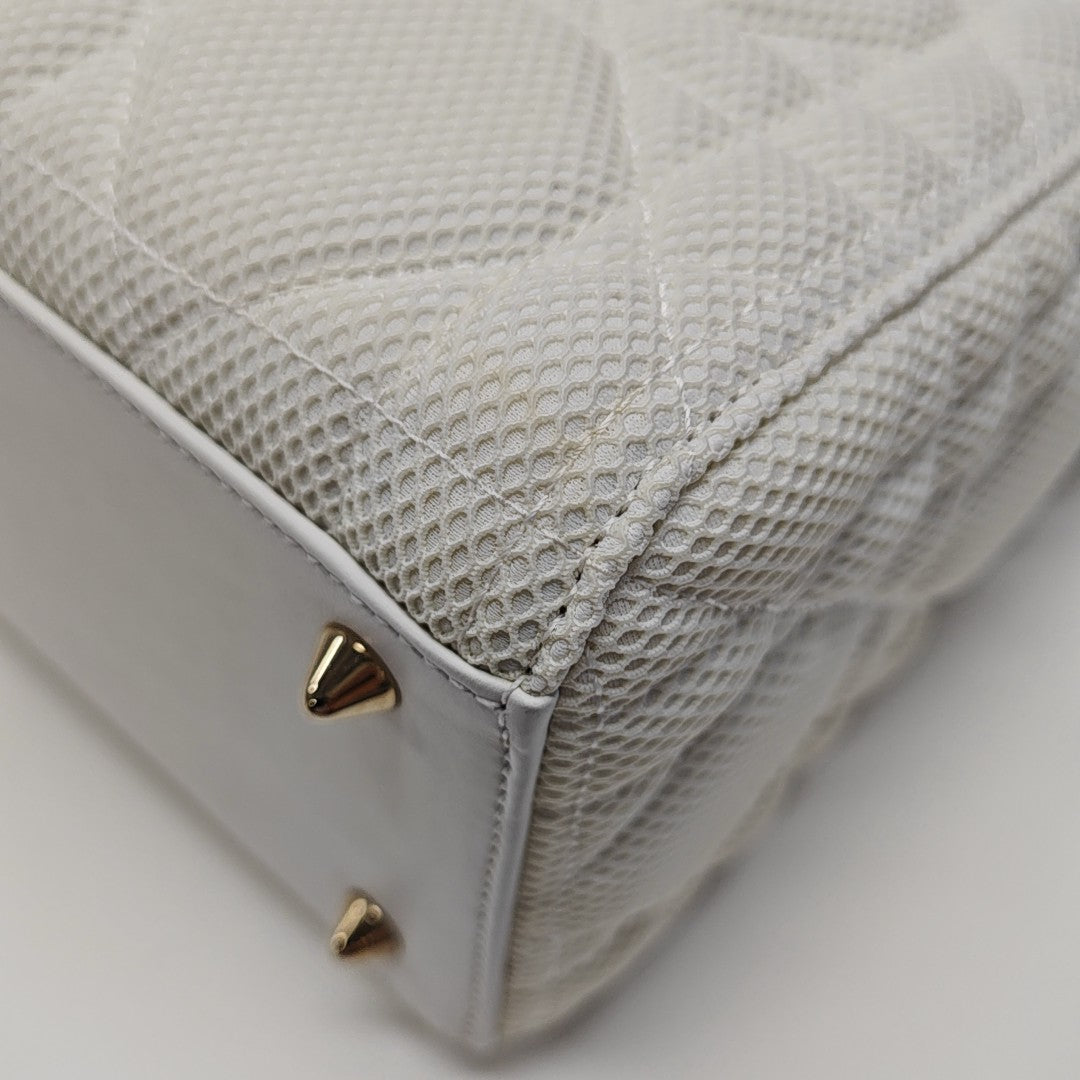 Lady D-Lite Mediano Tejido Acolchado Blanco