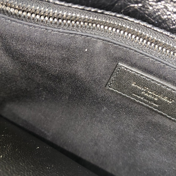 NIKI Medium Chevron Calfskin Black