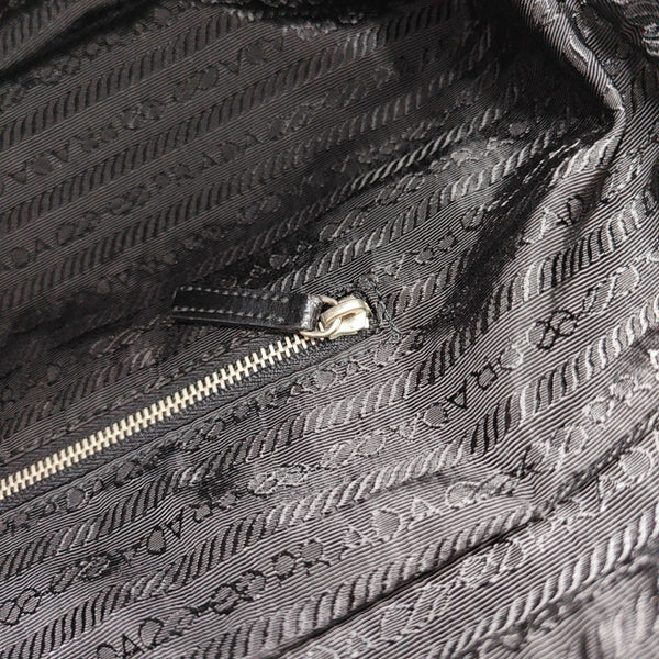 Nylon Top Handle Bag Black