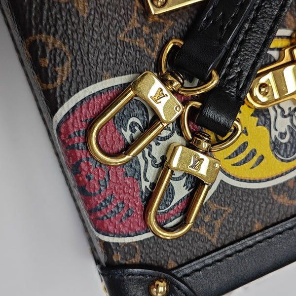 PETITE MALLE Monogram Coated Canvas Brown