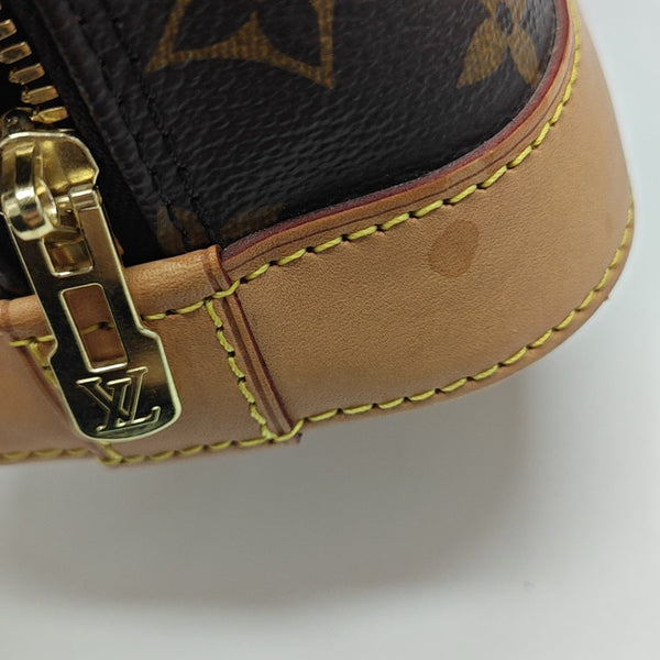 ALMA BB Monogram Coated Canvas Brown