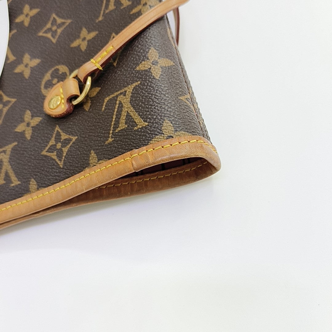 NEVERFULL MM Monogram Coated Canvas Brown