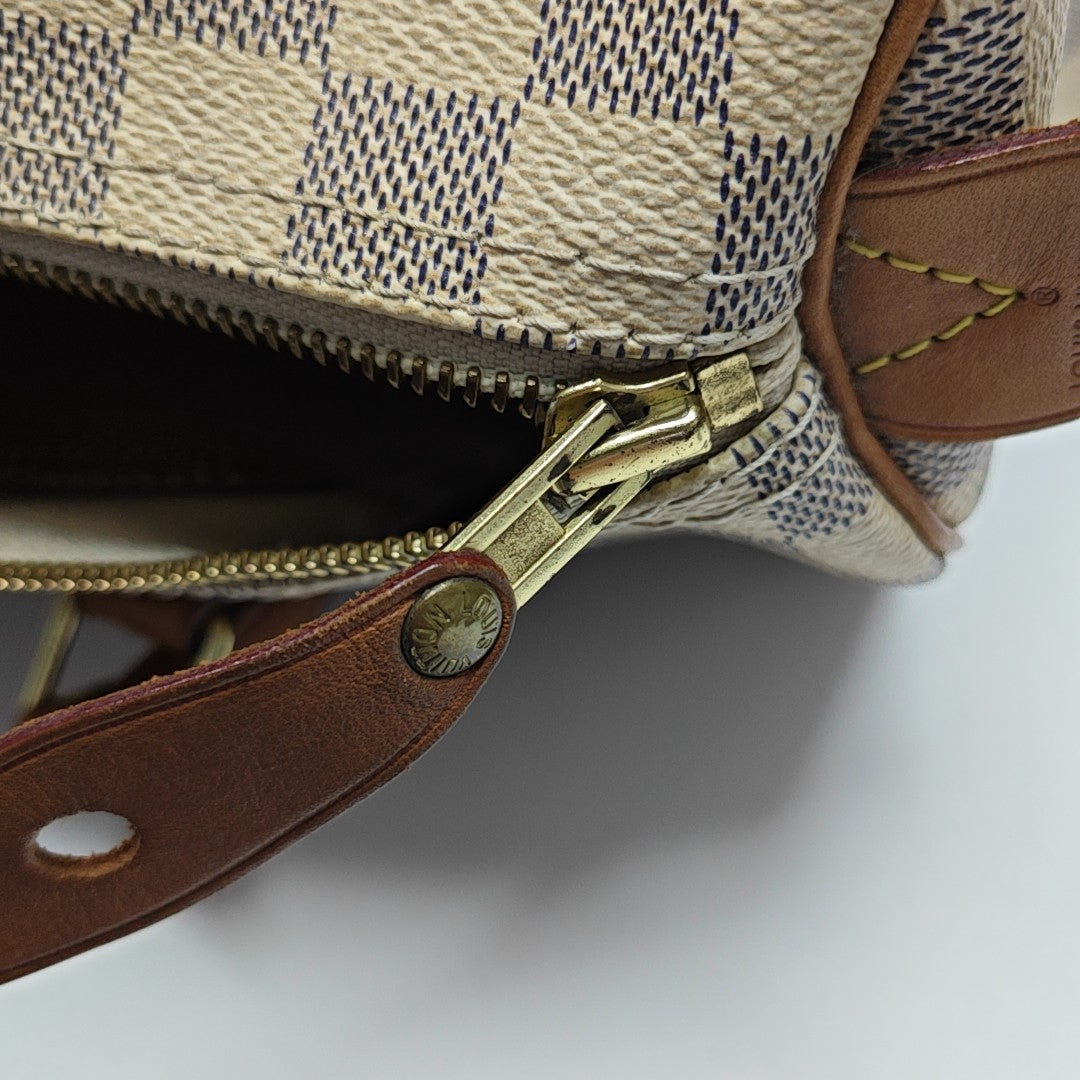 SPEEDY 30 Damier Azur Coated Canvas White
