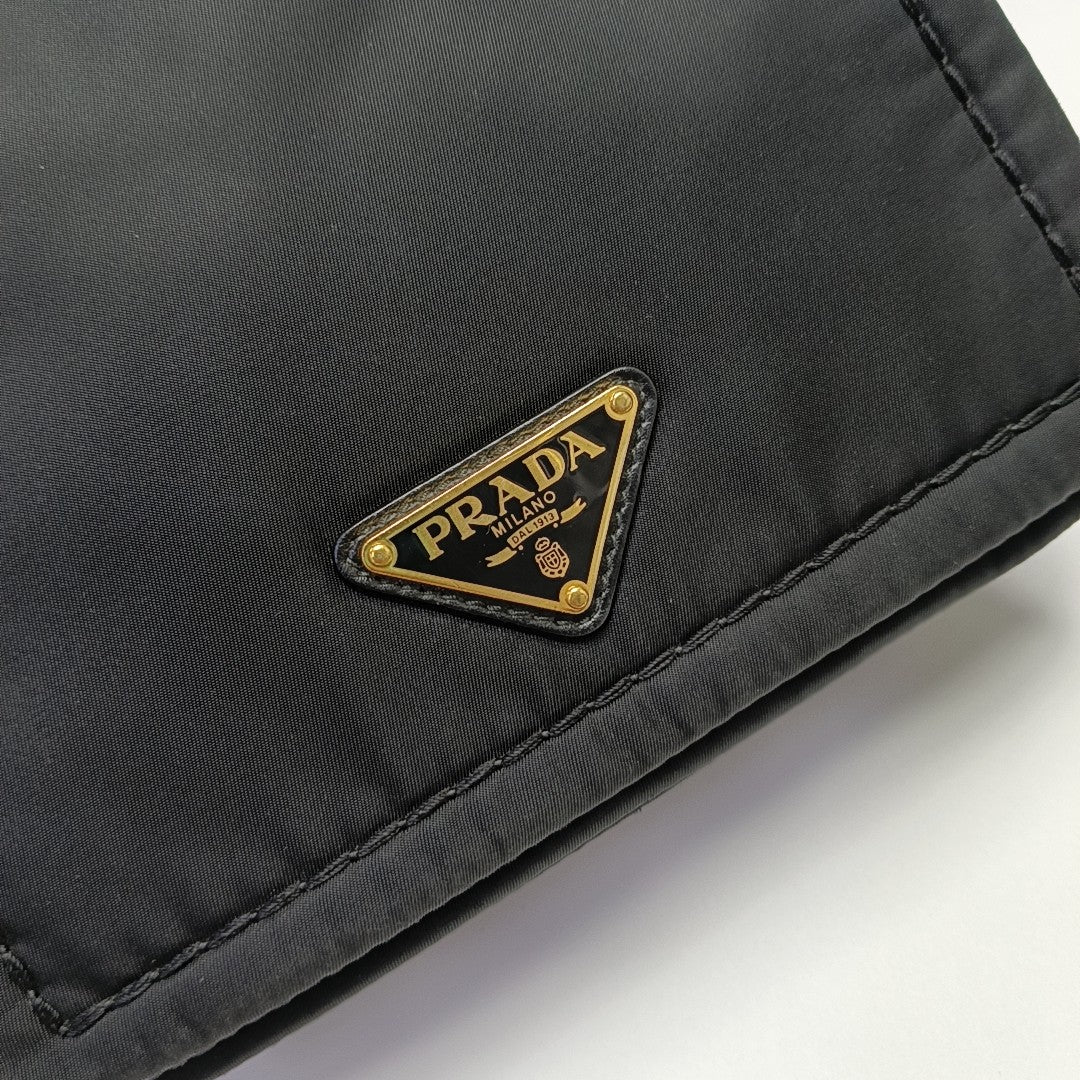 Nylon Shoulder Bag Black