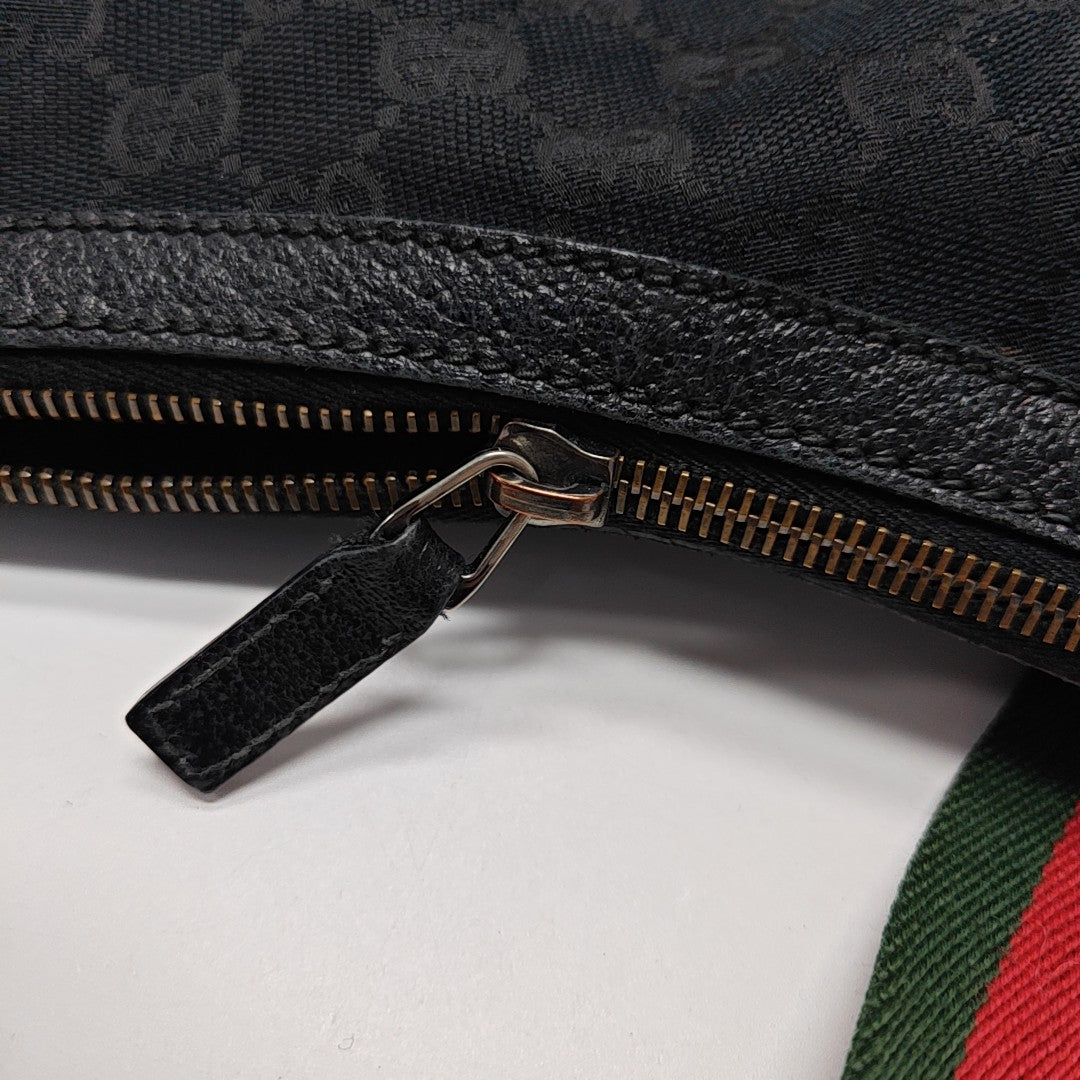 Monogram Canvas Shoulder Bag Black