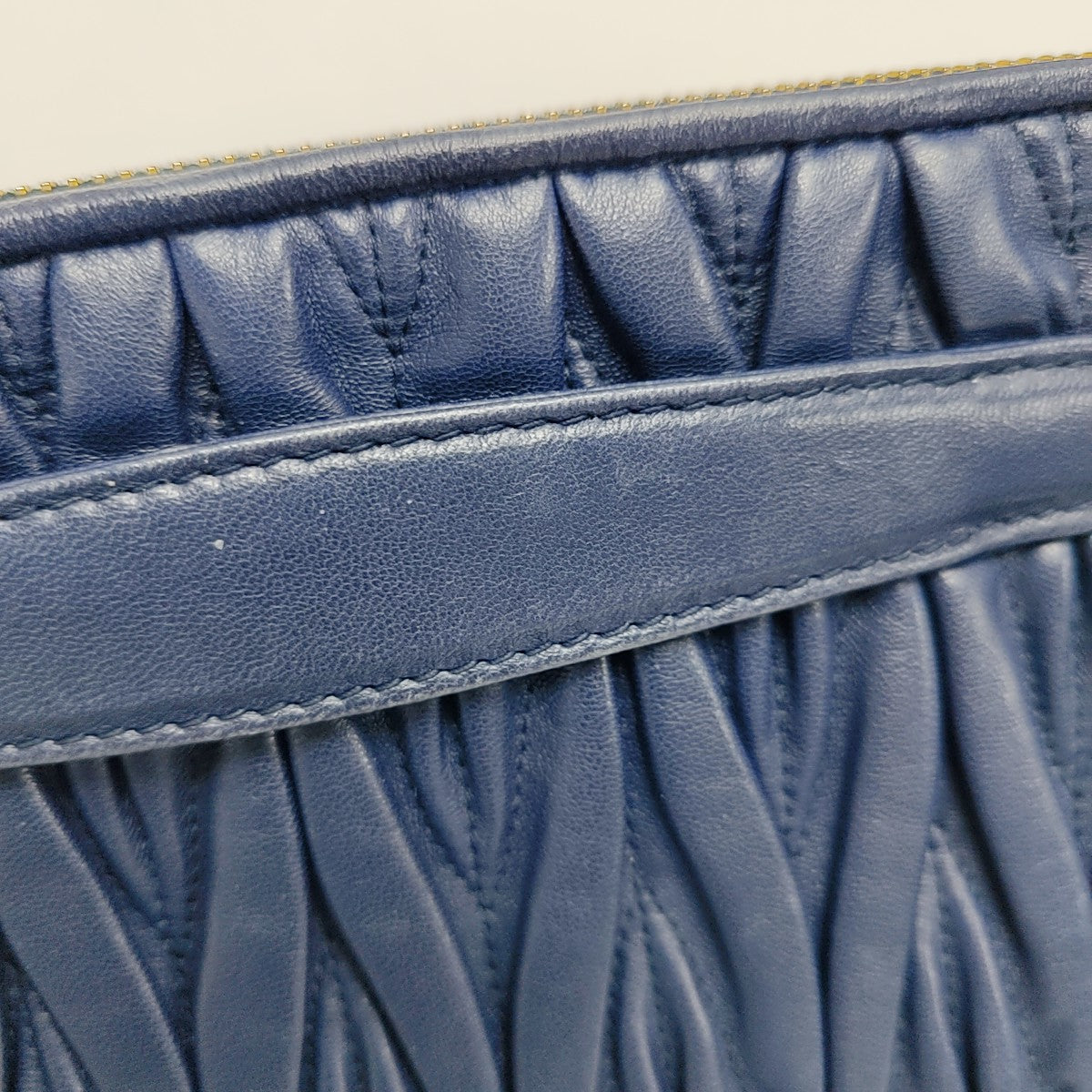 Quilted Lambskin Clutch Blue