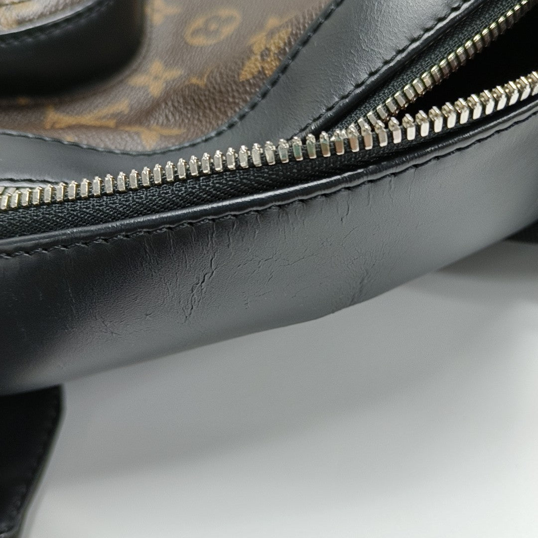 JOSH Monogram Coated Canvas Brown